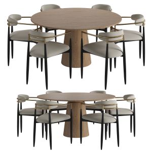 Classique Round Dining Table And Jagger Dining Arm