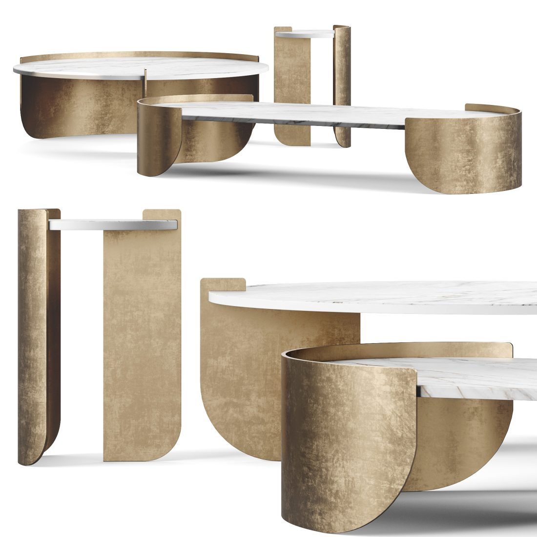 Encore Italia Osiris Coffee Table Collection 3D Model for VRay, Corona ...