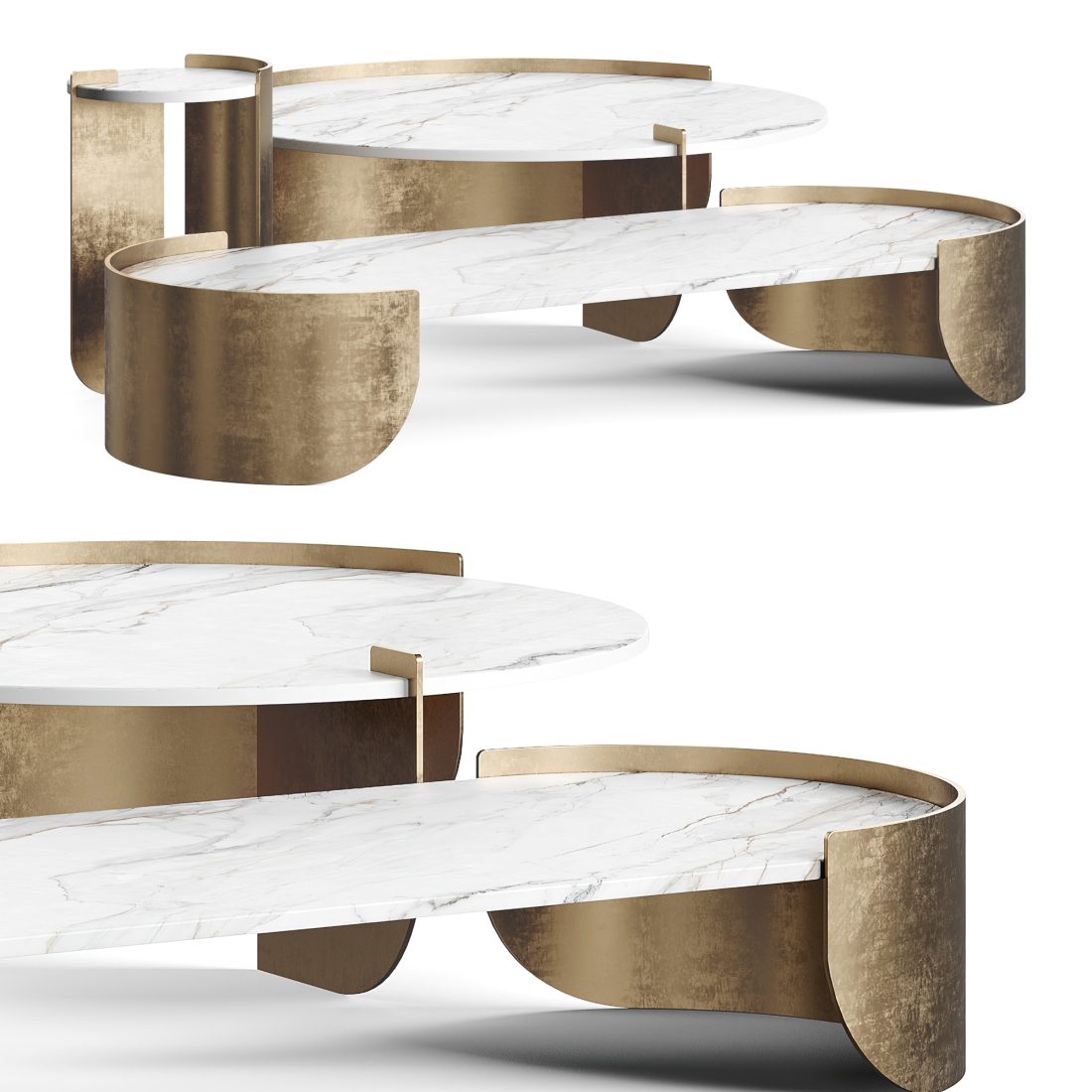 Encore Italia Osiris Coffee Table Collection 3D Model for VRay, Corona ...