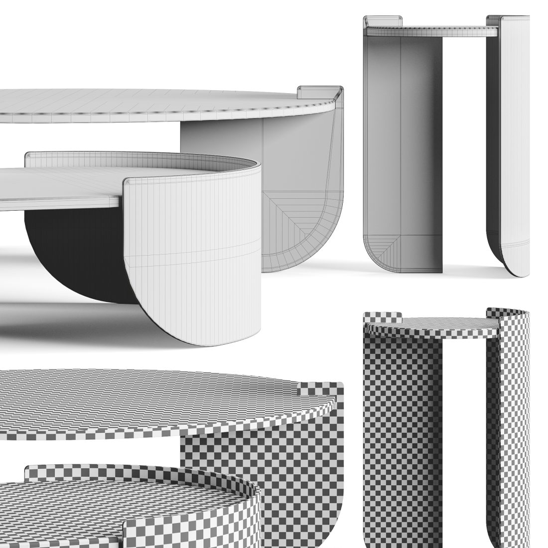 Encore Italia Osiris Coffee Table Collection 3D Model for VRay, Corona ...