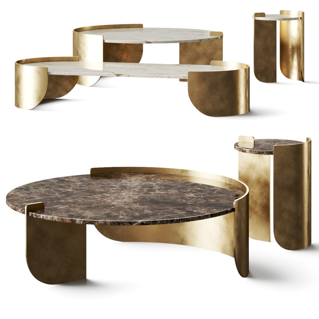 Casa +39 Encore Italia Osiris Coffee Tables - 3D Model for Corona, VRay