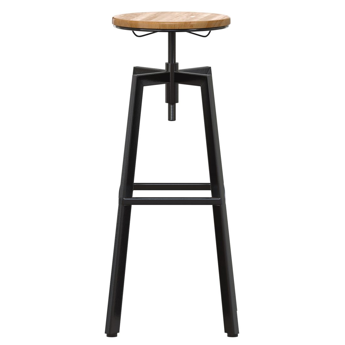 Wooden And Metal Swivel Stool Zara Home 3D Model for VRay, Corona
