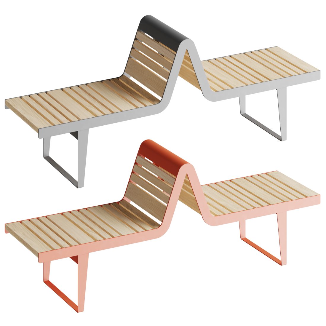 Infinity Shape Bench Punto Design Infinity Wood | Bench 3D Model for Corona | CGMood