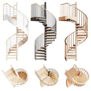 Set Of Spiral Staircases