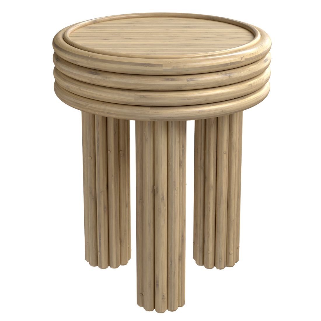 Bamboo Round Claude Side Table 3D Model for VRay, Corona | CGMood