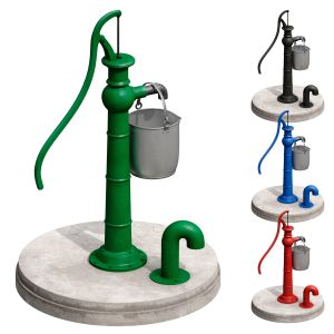 Outdoor Water Column With A Bucket