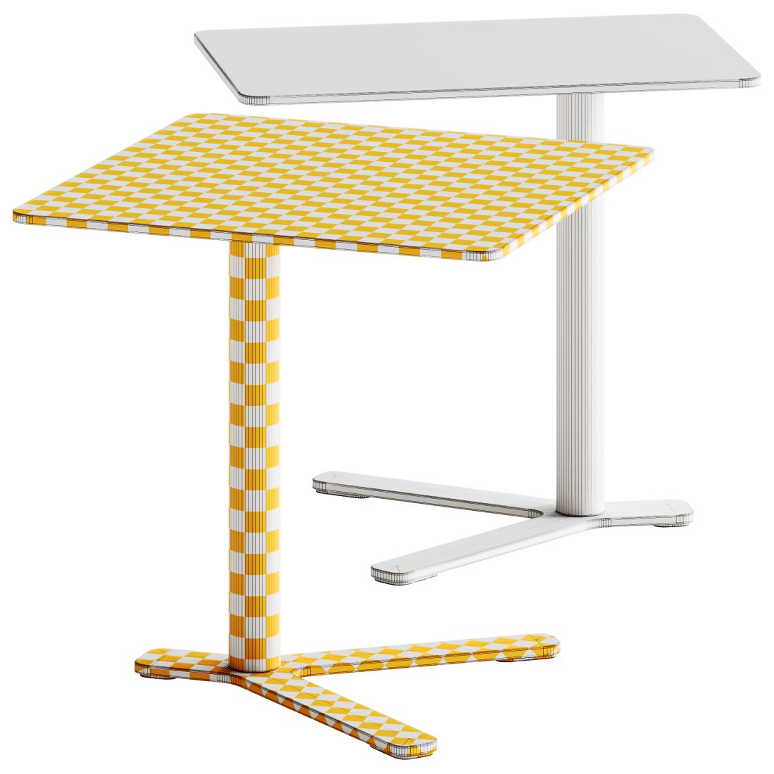 Yo Side Table Rectangle Yo Outdoor Square And Rectangular Side Table - 3D Model for Corona