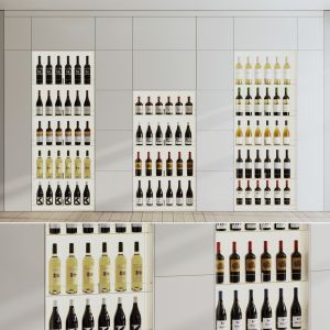 Cabinet And Wine Rack Set 01