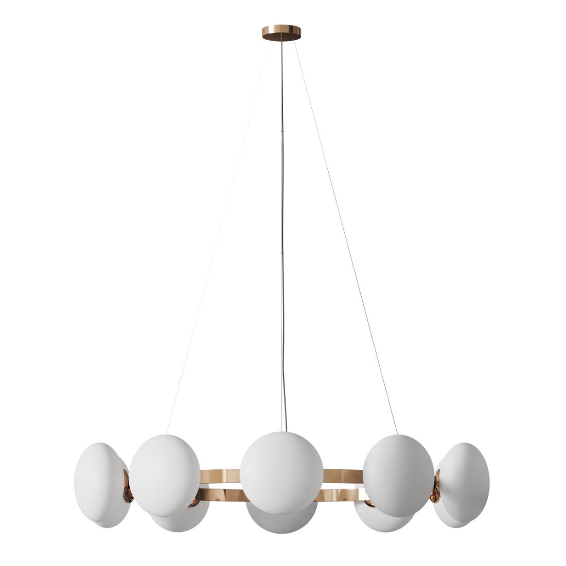 Cb2 Exclusive Curie Polished Champagne Chandelier - 3D Model for Corona