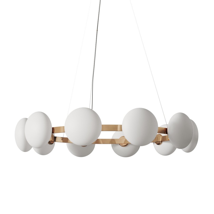 Cb2 Exclusive Curie Polished Champagne Chandelier - 3D Model for Corona