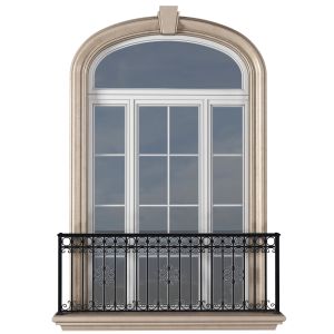 Arch Classic Window With French Balcony