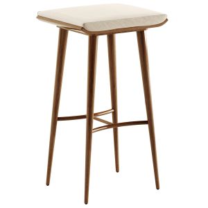 Luce Wooden Barstool With Integratedcushion