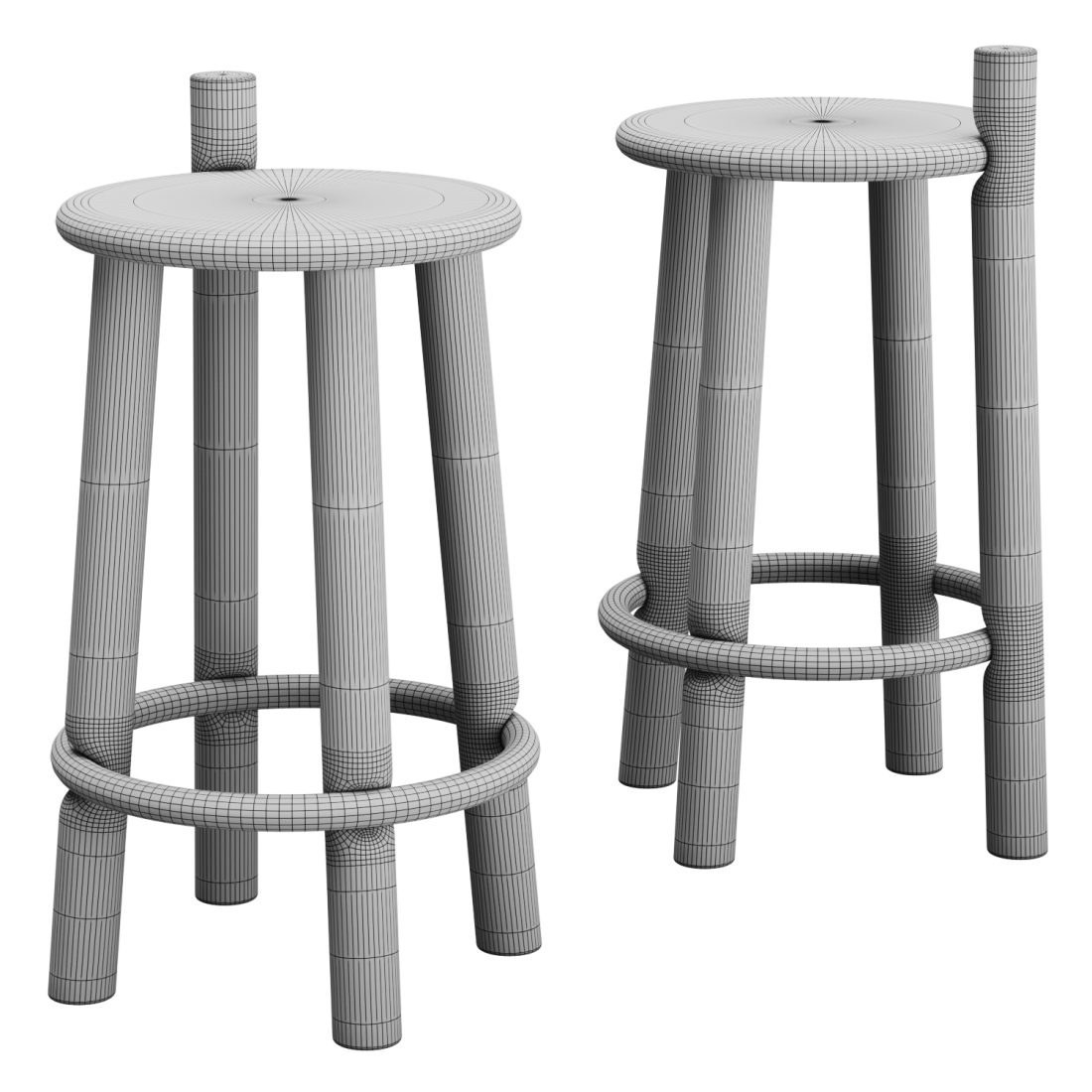 MC27-DOPO COUNTER STOOL (h665) By Mattiazzi 3D Model for VRay