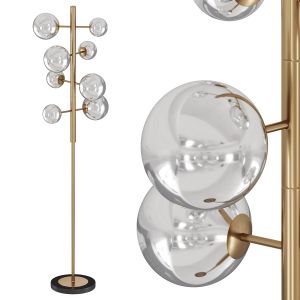 Argento Clear Glass Floor Lamp By Luxdeco