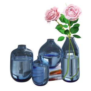 Modern Narrow Clear Glass Vase