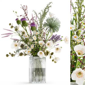 Bouquet Of Wildflowers Poppy Chamomile Lavender