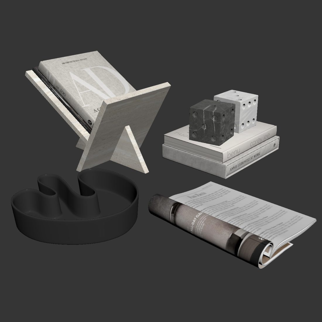 Coffee Table Decor 06 3D Model for VRay | CGMood