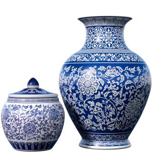Chinese Decorative Porcelain Vase Urn Chinoiserie