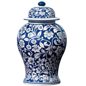 Decorative Italian Porcelain Ginger Vase Flowerpot