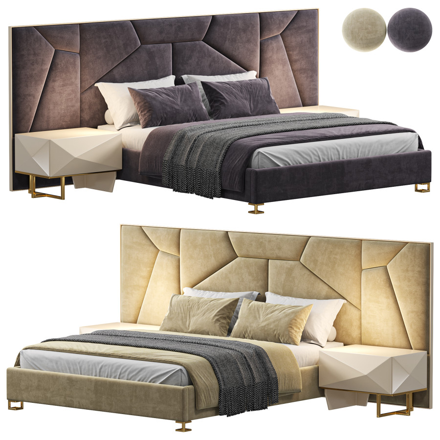 Valenda Base Bed By Evgor - 3D Model for Corona
