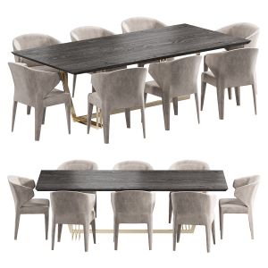 Darc Dining Table And Lapel Chair