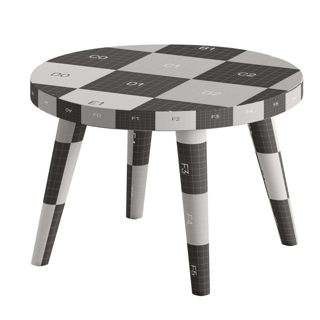 Wood Side Table 3D Model for Corona | CGMood
