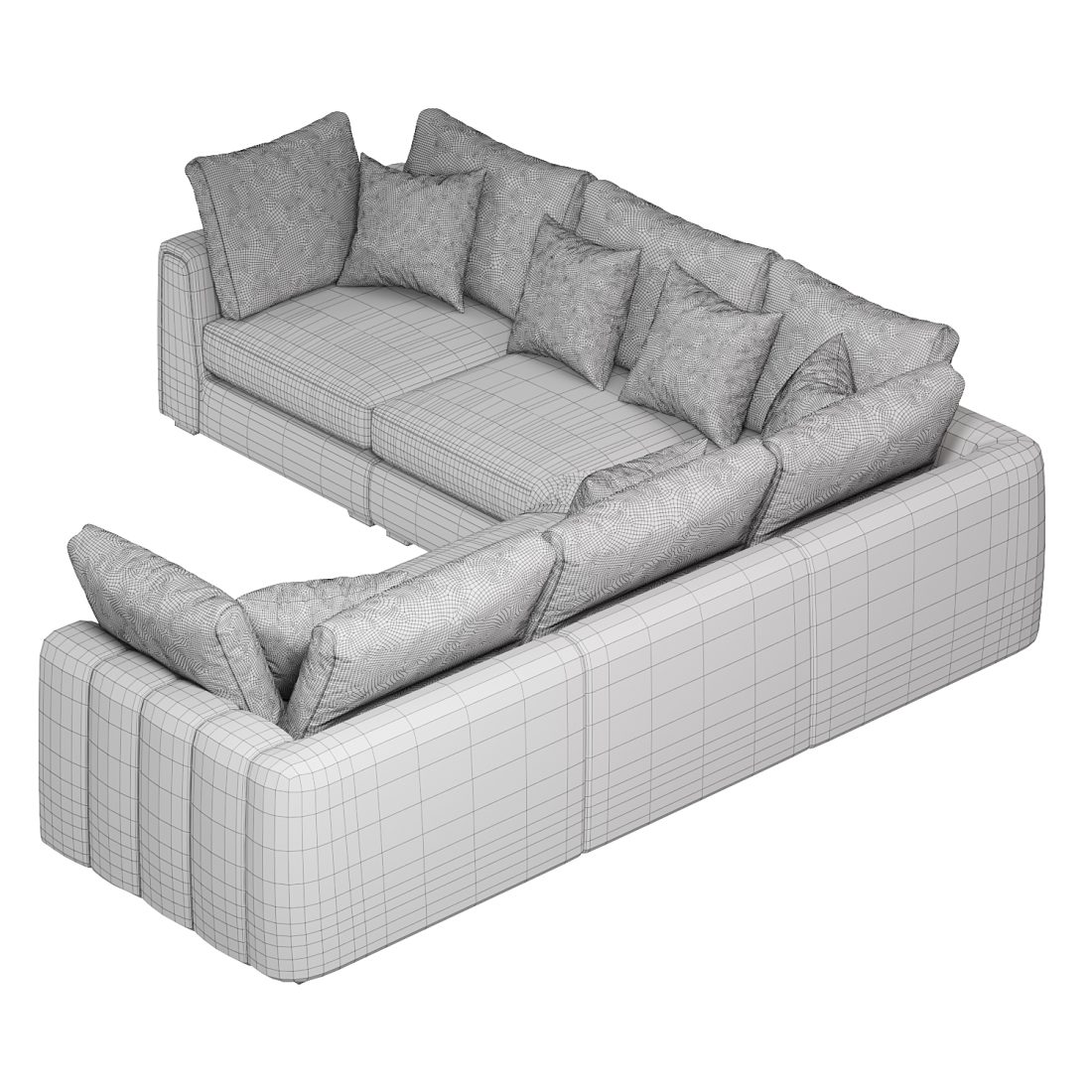 Lucerne Espresso Mix Sofa By Sofology - 3D Model for Corona