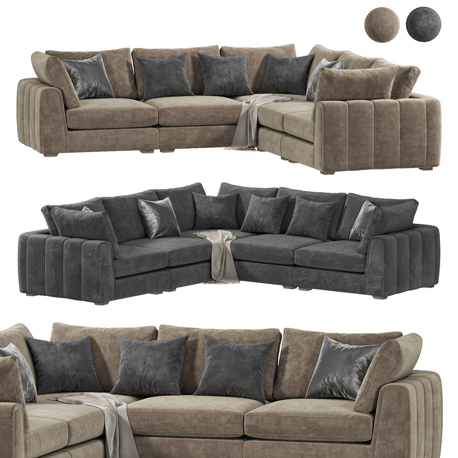 Lucerne Espresso Mix Sofa By Sofology 3D Model for Corona | CGMood