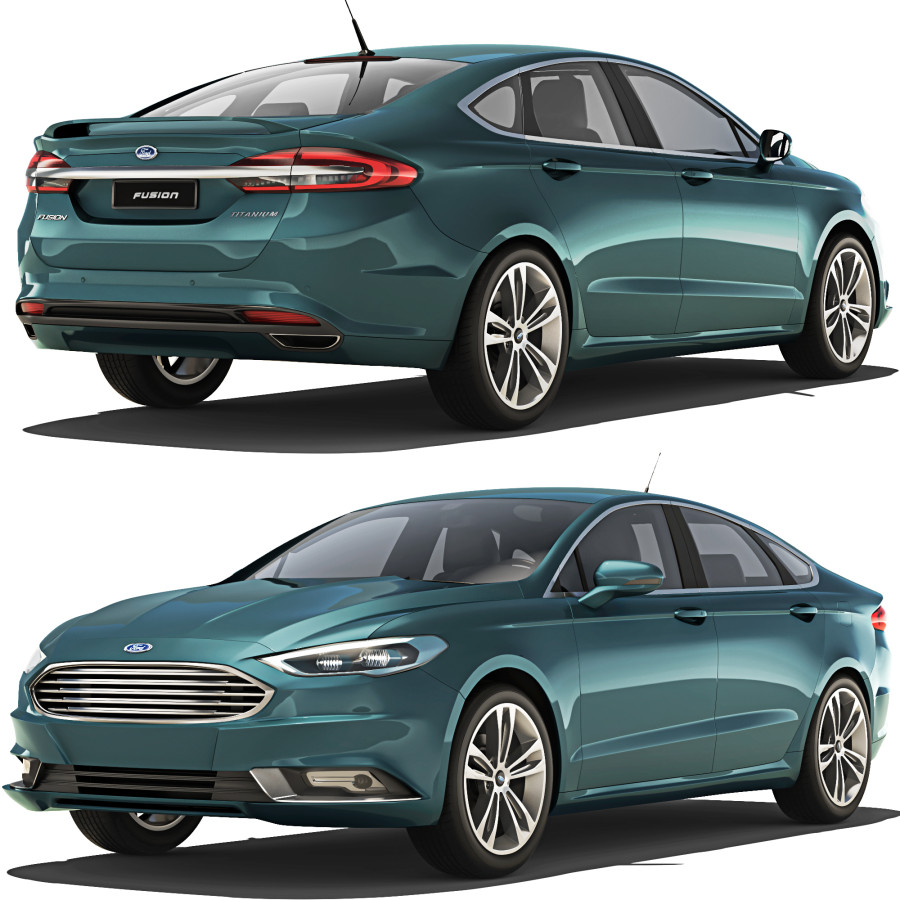 Ford Fusion Titanium 2017 - 3D Model for VRay