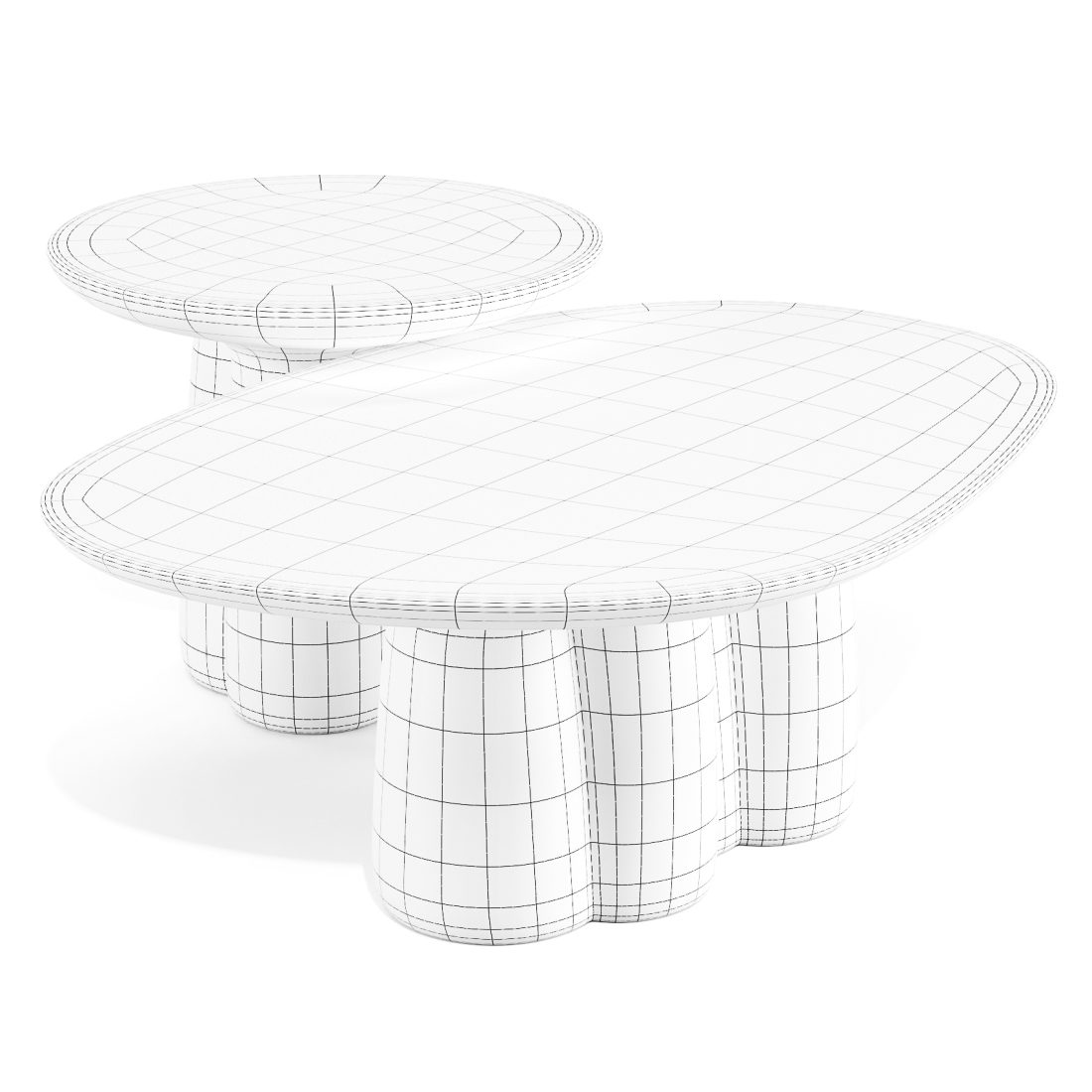 Faina: Soniah - Coffee And Side Table Set 02 3D Model for Corona | CGMood
