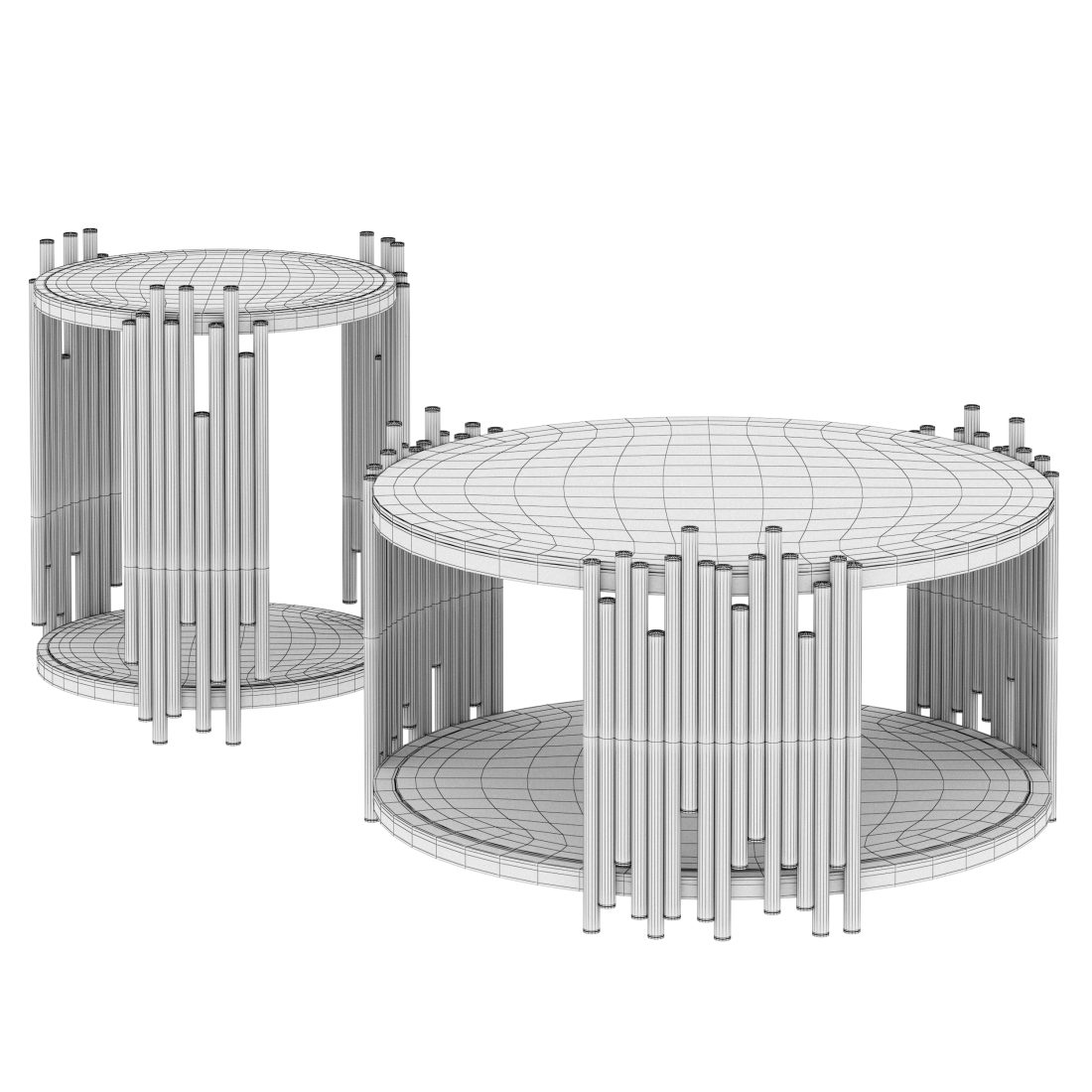 Round Gold Coffee Table 3D Model for VRay, Corona | CGMood