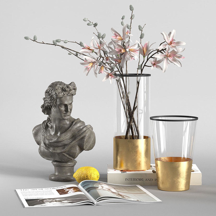 Decorative Set With Apollo 3D Model for VRay, Corona | CGMood