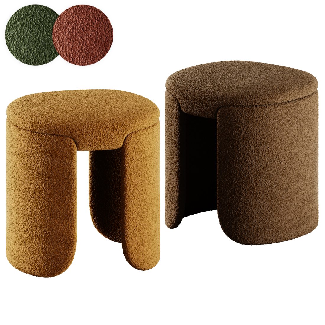 Bross Petal Fabric Stool 3D Model for Corona | CGMood
