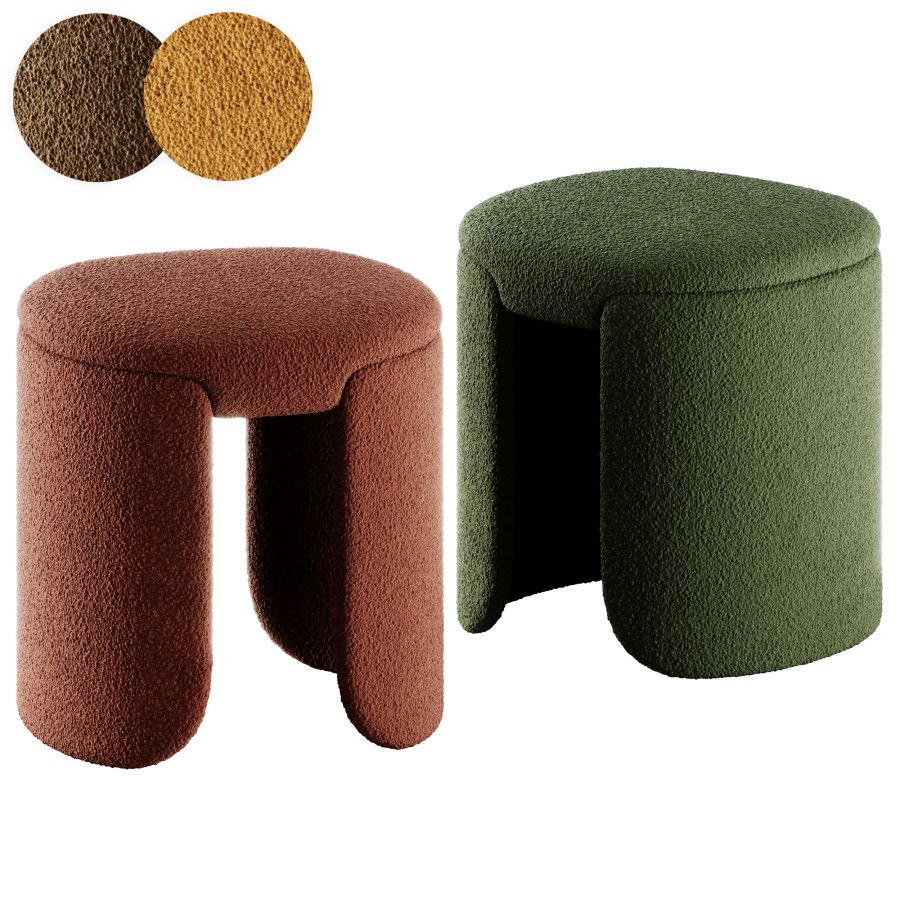 Bross Petal Fabric Stool 3D Model for Corona | CGMood