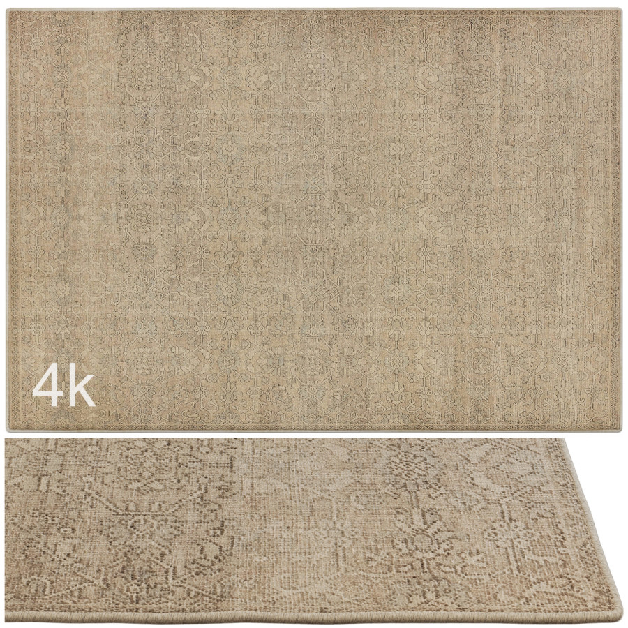 Carpet Set 2202 - Jute Rug / 4k - 3D Model for Corona
