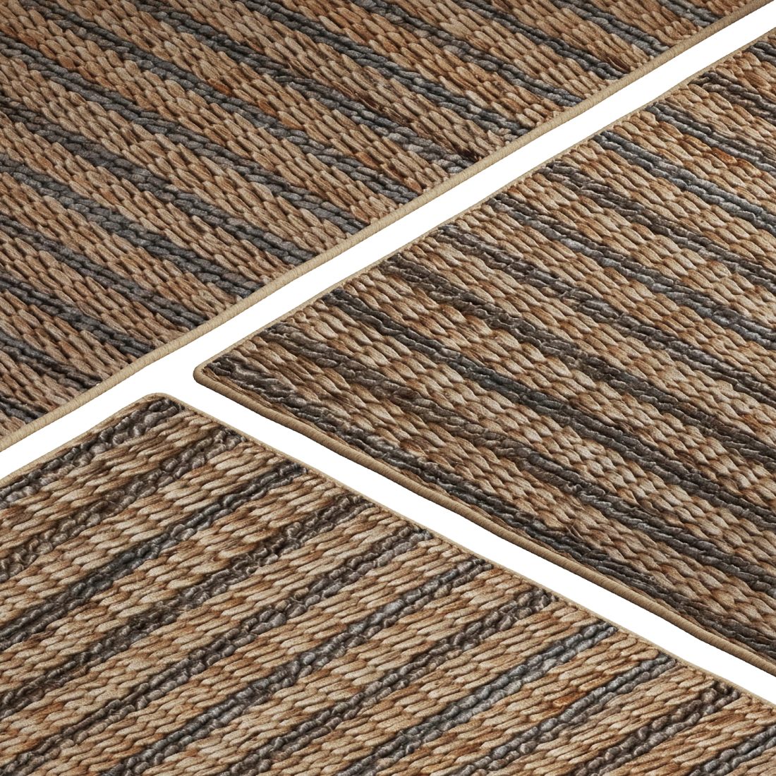 Jute Rug Cad Block Carpet Set 3217 - Hand-woven Jute Rug / 5k - 3D Model for Corona