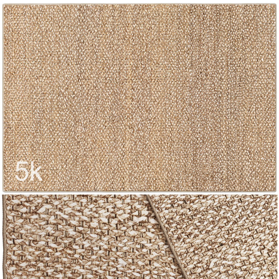 Jute Rug Cad Block Carpet Set 3233 - Hand-woven Jute Rug / 5k - 3D Model for Corona
