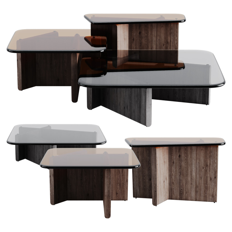 Coffee Table - 3D Model for VRay, Corona