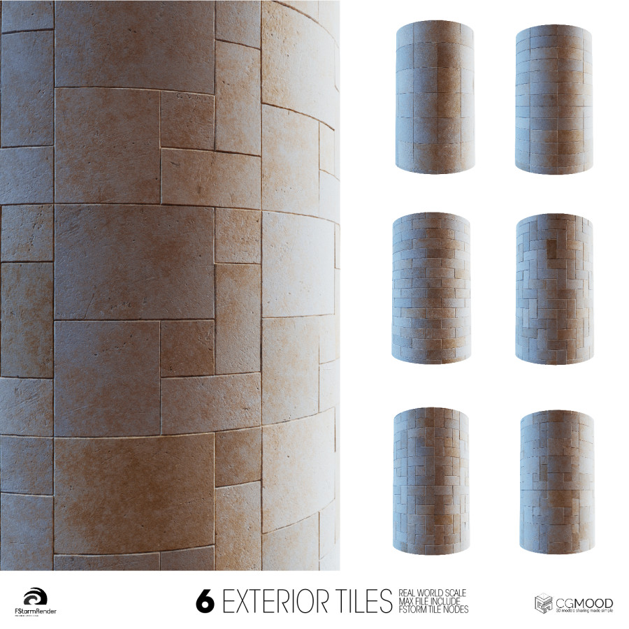 Item Tile File Stone Exterior Tiles - Pack 01 Material for FStorm | CGMood