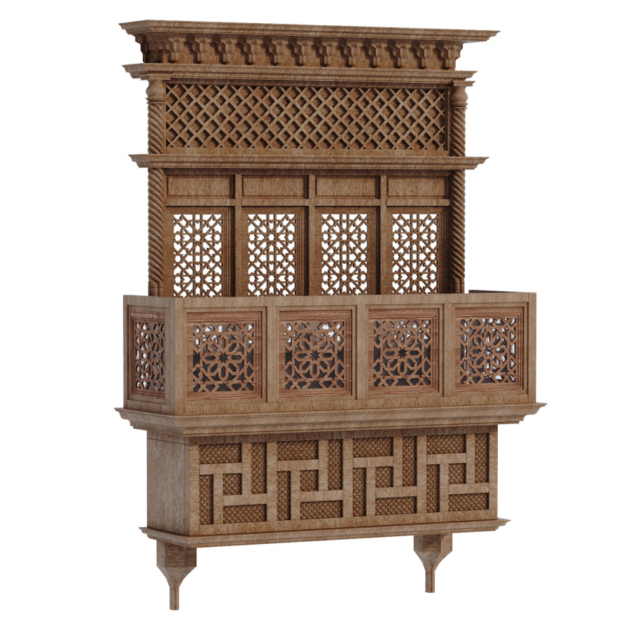 Windowsデスクトップ Fajrian Muhammad Islamic Arabic Mashraba Windows Set 581 3D Model for VRay, Corona
