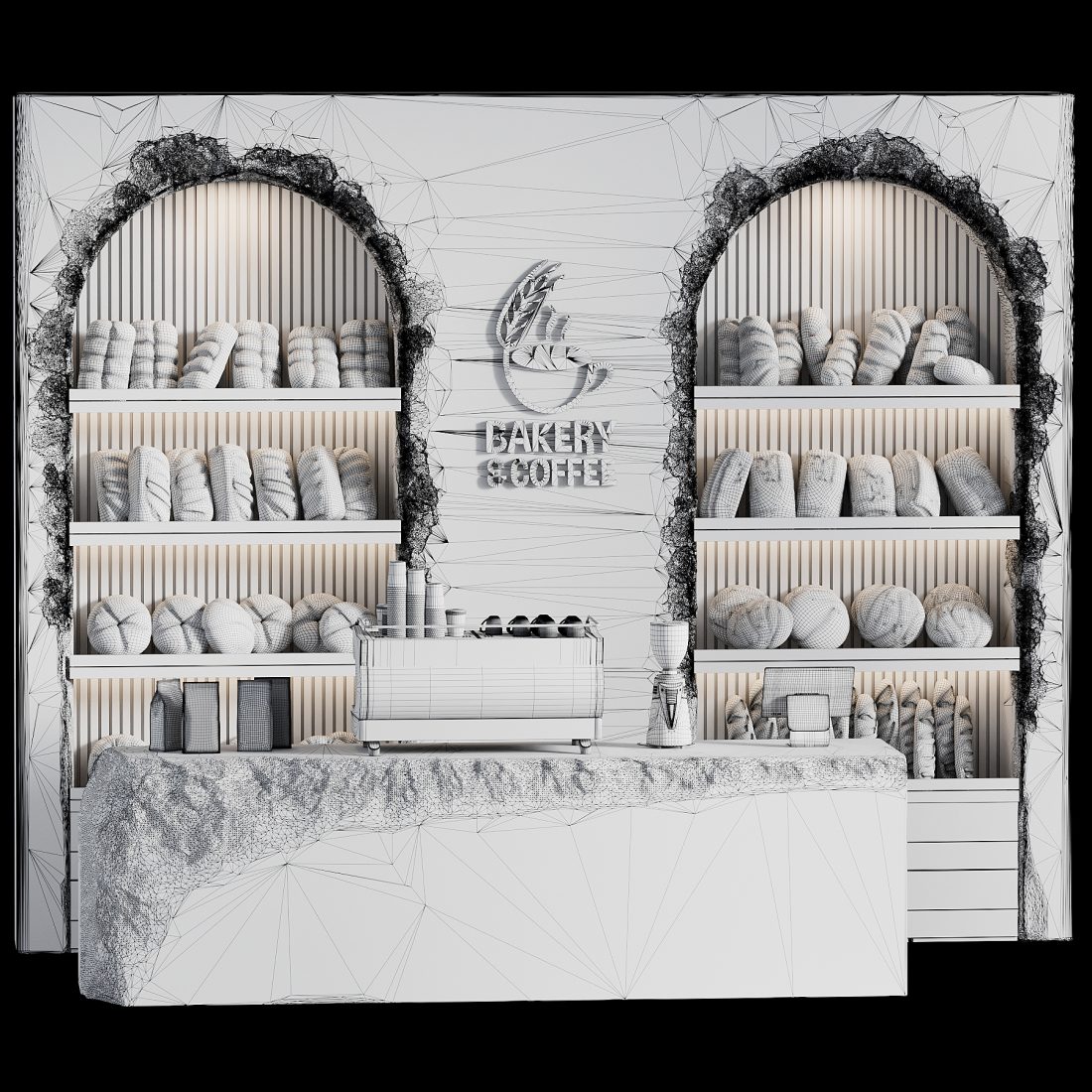 Coffee And Bakery 12 3D Model for VRay, Corona | CGMood