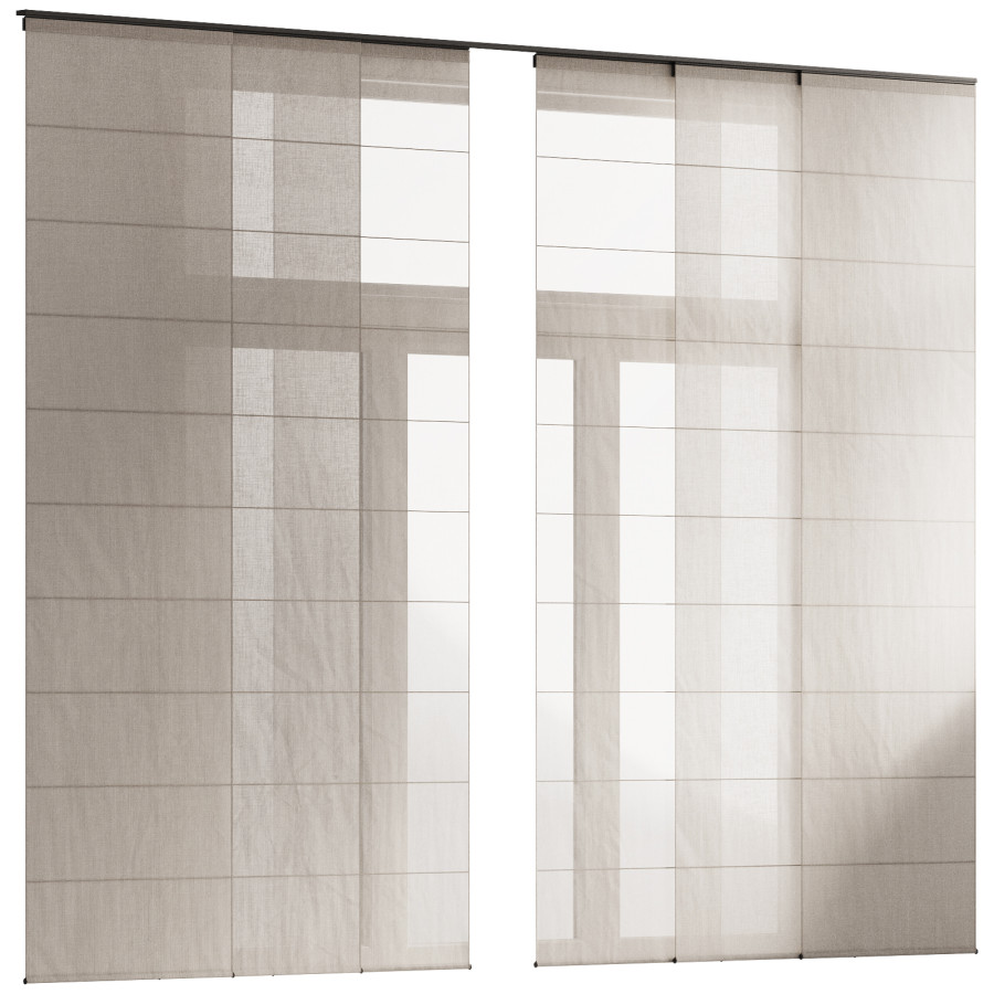 Ratten Shutter Sliding Shutters With Rattan Insert 3D Model for VRay, Corona | CGMood