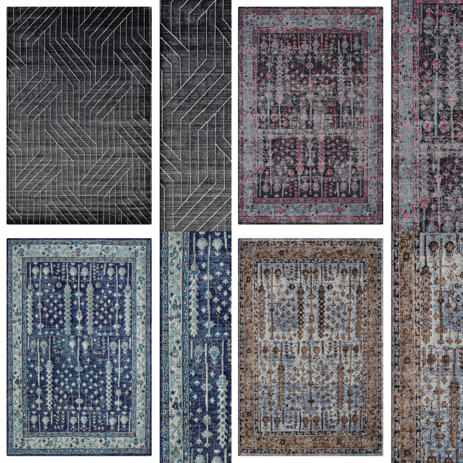 Rug Collection 06 - Geometric & Oriental Wool Rugs (10 Models) by Sodiq Samadov