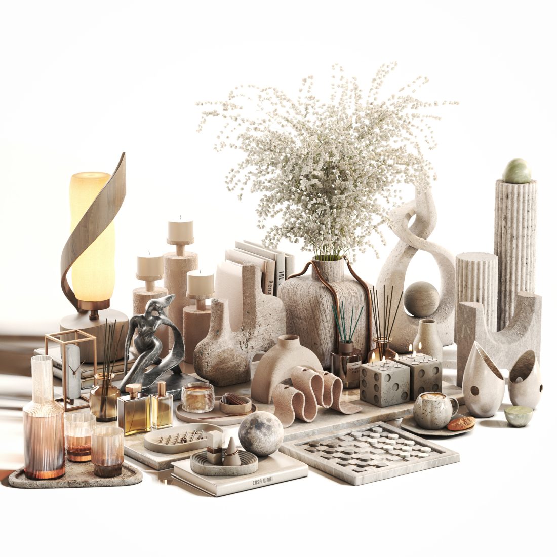 Decorative Set 36 3D Model for VRay, Corona | CGMood