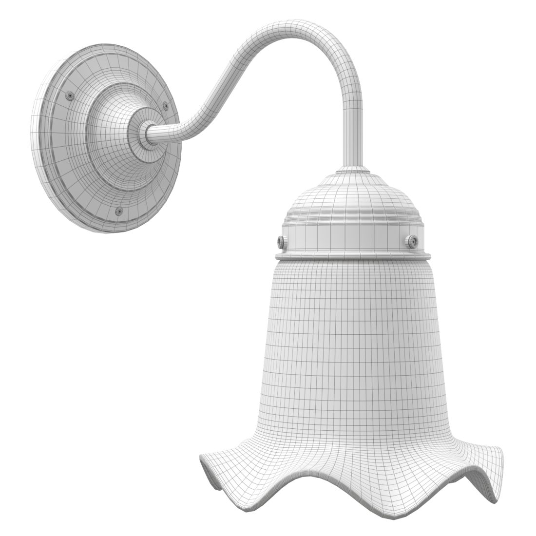 French Wall Lamp 3D Model for VRay, Corona | CGMood