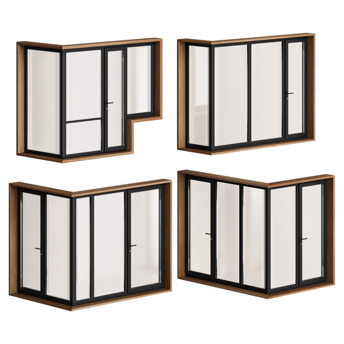 Modern Window Set 3D Model for VRay, Corona | CGMood
