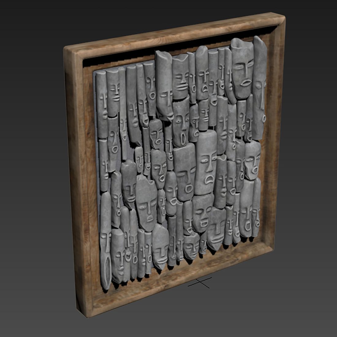 Face Stone N1 3D Model for VRay | CGMood