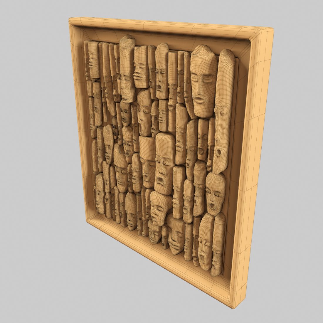 Face Stone N1 3D Model for VRay | CGMood