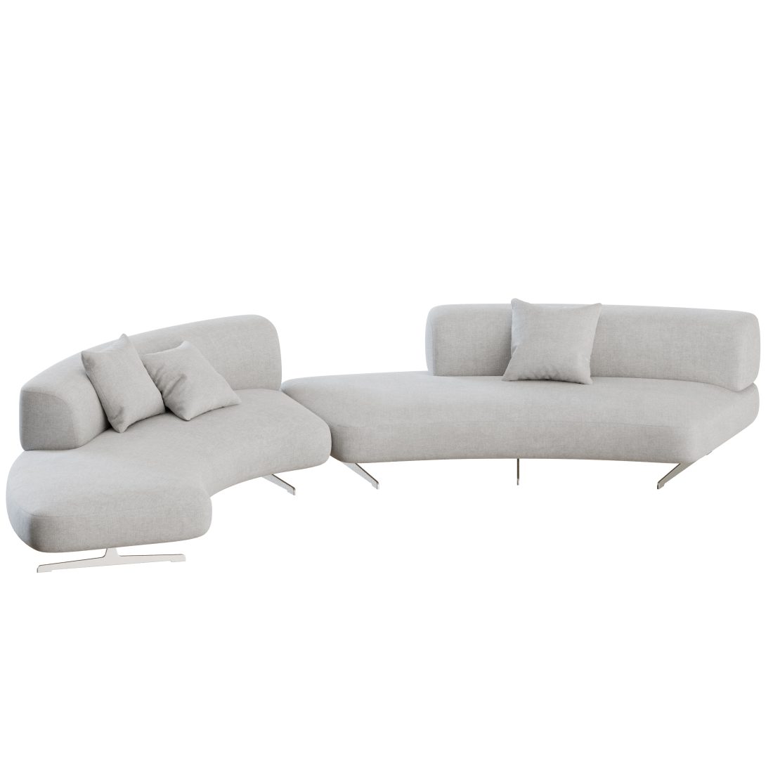 Grant Curved Sofa 02 By Bonaldo 3D Model for Corona | CGMood