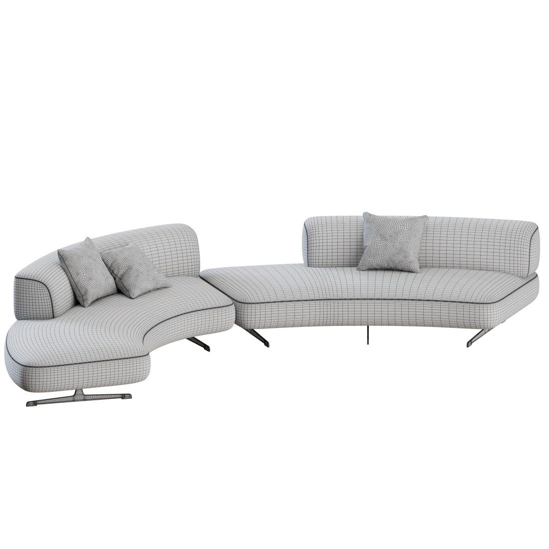 Grant Curved Sofa 02 By Bonaldo 3D Model for Corona | CGMood